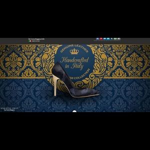 100% Italian leather blue camo design high heels